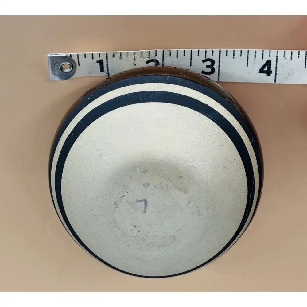 Vintage Studio Pottery Bowl Brown Glaze Abstract Modernist Handmade Ceramic